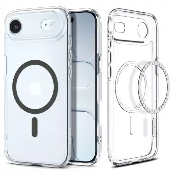 Spigen Ultra Hybrid Mag MagSafe tok iPhone 17 Air készülékhez, átlátszó/grafit