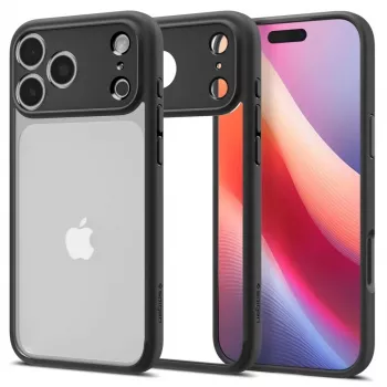Spigen Ultra Hybrid tok iPhone 17 Pro készülékhez, matt fekete