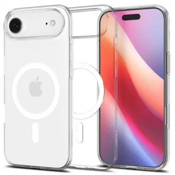 Spigen Liquid Crystal Mag MagSafe tok iPhone 17 Air készülékhez, átlátszó/fehér