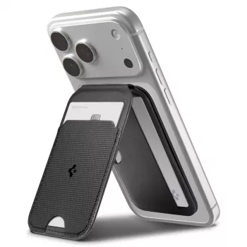 Spigen S314-2 Slim Fold Tripod MagSafe univerzális mágneses kártyatartó, fekete
