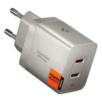 SPIGEN EE472EU-GAN Essential 2 portos hálózati töltő 47W natural titanium