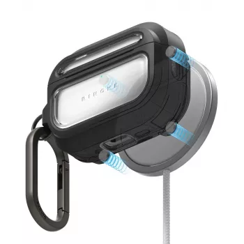 Ringke UX Magnetic Case for Apple AirPods Pro 3, MagSafe Compatible, with Carabiner, Clear