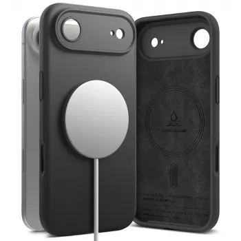 Ringke Silicone Magnetic MagSafe tok Apple iPhone 17 Air-hez - fekete