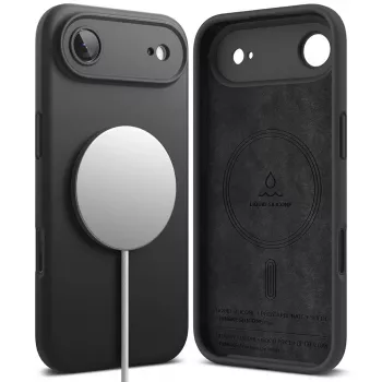 Ringke Silicone Magnetic MagSafe tok Apple iPhone 17 Air-hez - fekete