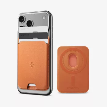 SPIGEN VALENTINUS MAGSAFE UNIVERZÁLIS MÁGNESES KÁRTYATARTÓ METALLIC ORANGE