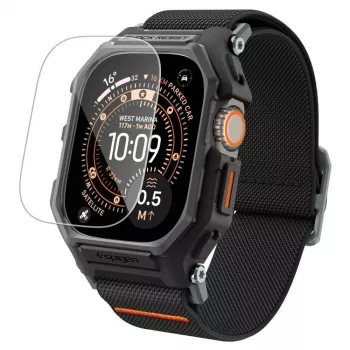 SPIGEN Lite Fit Pro & edzett üveg Apple Watch Ultra 1 / 2 / 3 (49 mm) matt fekete