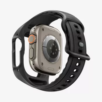 SPIGEN Liquid Air Pro és edzett üveg Apple Watch Ultra 1 / 2 / 3 (49 mm) fekete