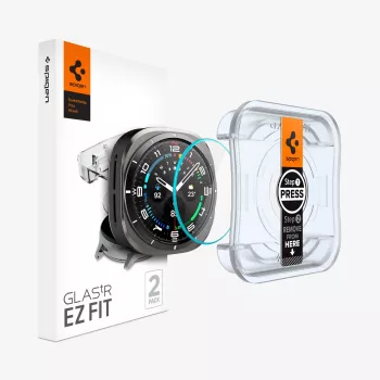 Spigen Glas.tR EZ Fit edzett üveg képernyővédő fólia Samsung Galaxy Watch Ultra (47mm) készülékhez - 2 darabos csomag - átlátszó
