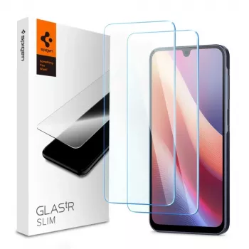 SPIGEN GLAS.tR SLIM 2 darabos edzett üveg képernyővédő fólia Samsung Galaxy A16 4G/5G, A26 5G, A17 4G/5G készülékhez - átlátszó