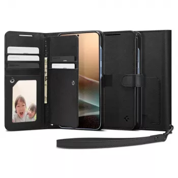 SPIGEN Wallet S tok Samsung Galaxy S25+ Plus készülékhez, fekete