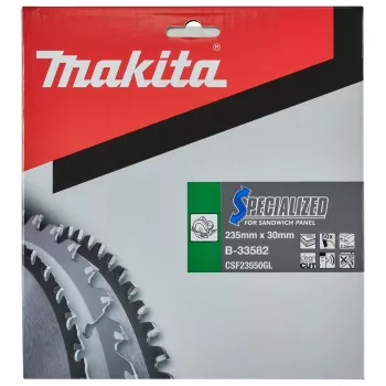 Makita Specialized B-33582 körfűrészlap szendvicspanelekhez, 235 x 30 mm, 50 fog