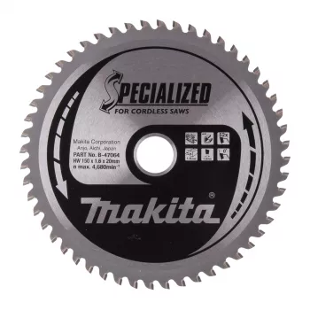 Makita Specialized B-47064 körfűrészlap alumíniumhoz, 150 x 20 mm, 52 fog