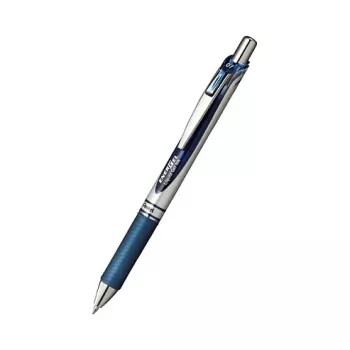 Pentel EnerGel XM retractable gél toll - sötétkék tinta - extra finom 0,35 mm - sötétkék ház - ezüst klipsz