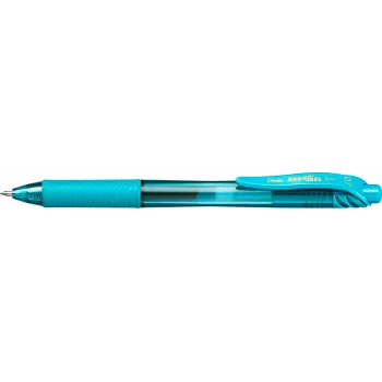 Pentel EnerGel X nyomógombos zselés toll - türkiz - 0,7 mm - közepes hegy - kétkezes