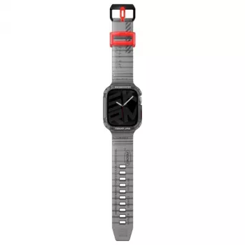 Skinarma Saido 2 az 1-ben szíj és tok Apple Watch 45/44mm-hez - Smoke