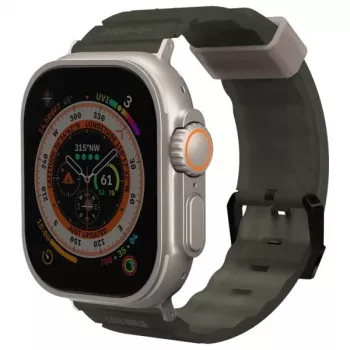 Skinarma Shokku szíj Apple Watch 49/45/44mm sötét olíva