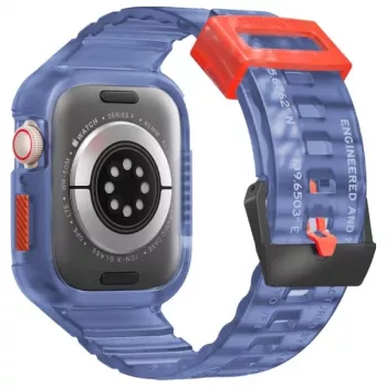 Skinarma Saido 2 az 1-ben tok beépített szíjjal Apple Watch 45/44mm sötétkék
