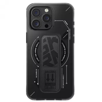 Skinarma Helio tok iPhone 16 Pro Max 6,9 inch, mágneses töltés + grip stand, fekete