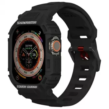 Skinarma Mecha 2 az 1-ben tok és szíj Apple Watch Ultra 49mm-hez - fekete