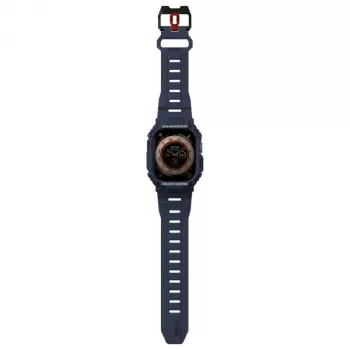 SKINARMA Mecha 2 az 1-ben tok szíjjal Apple Watch Ultra 49mm-hez sötétkék