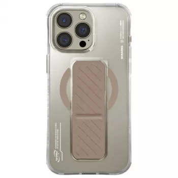 SKINARMA Axon mágneses töltéses + markolattartós tok iPhone 16 Pro 6,3 inch készülékhez - champagne