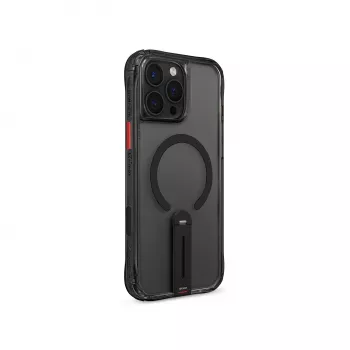 Skinarma Helix iPhone 16 Pro mágneses töltéses, 360°-ban forgó állványos tok, fekete