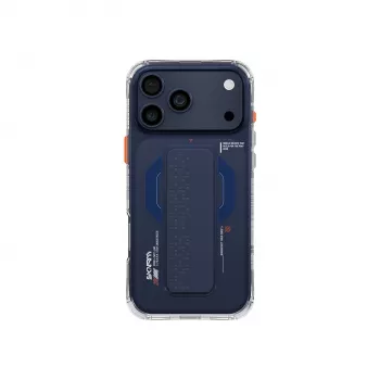 SKINARMA Haxa tok Mag-Charge mágnesgyűrűvel és grip-állvánnyal Apple iPhone 17 Pro készülékhez, tengerészkék (SK-IP17PRO-HAXA-BLU)