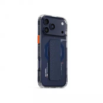 Skinarma Haxa mágneses töltős és grip-állványos tok Apple iPhone 17 Pro Max készülékhez, kék