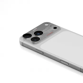 Skinarma Sonix teljes alumínium kameravédő iPhone 17 Pro-hoz - ezüst