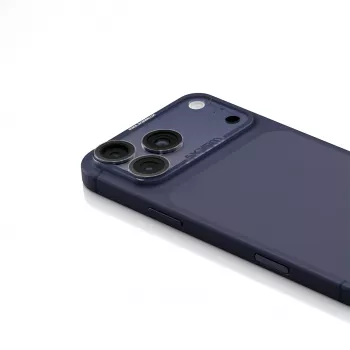 Skinarma Magma teljes matt kameravédő iPhone 17 Pro-hoz kék