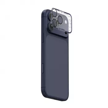 Skinarma Magma teljes matt kameravédő iPhone 17 Pro Max-hoz kék