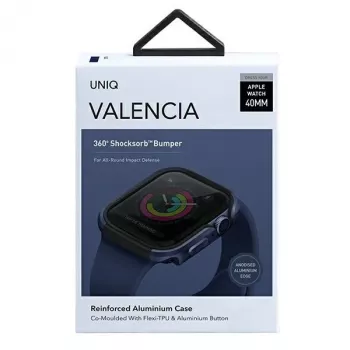 UNIQ Valencia védőtok Apple Watch Series 4/5/6/SE/SE3 40mm készülékhez - Atlantic Blue