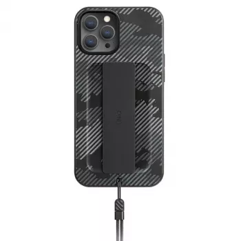 UNIQ Heldro tok iPhone 12 Pro Max 6,7 inch készülékhez, Charcoal Camo, antimikrobiális