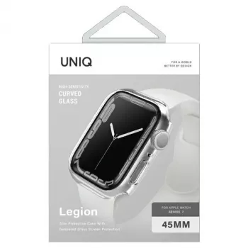 UNIQ Legion tok Apple Watch Series 7/8/9 45mm-hez, átlátszó