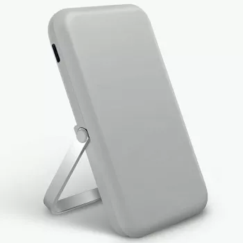 UNIQ Hoveo powerbank 5000mAh USB-C 20W PD gyorstöltés vezeték nélküli mágneses Chalk Grey