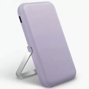 UNIQ Hoveo powerbank 5000mAh USB-C 20W PD gyorstöltés vezeték nélküli mágneses Lilac Lavender