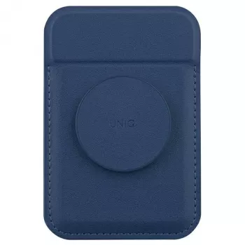 UNIQ Flixa mágneses pénztárca-állvány MagSafe iPhone 12-15 sorozathoz, Marineblau