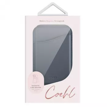 UNIQ Coehl Esme mágneses pénztárca tükörrel és kitámasztóval Apple iPhone 15 Pro Max-hoz, zafírkék