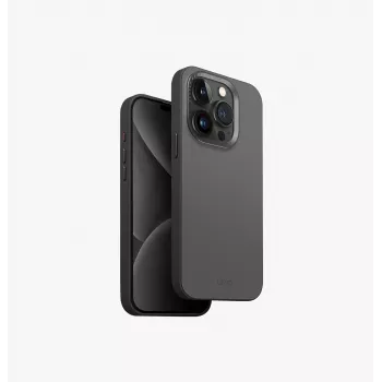 UNIQ Lyden DS MagClick töltőtok Apple iPhone 15 Pro 6,1 inch antracitszürke-fekete