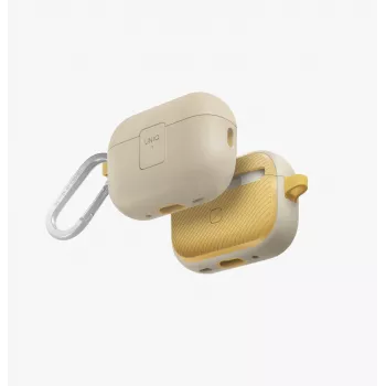 UNIQ Clyde Lock tok AirPods Pro 2-höz (2022/2023) - Ivory/Canary Yellow