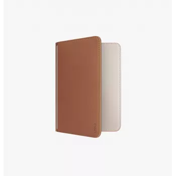 UNIQ Belmont útlevéltartó Apple Find My funkcióval és RFID-blokkolással, Karamellbeige