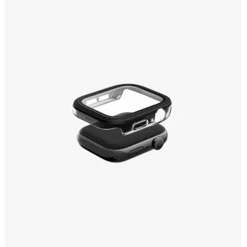 UNIQ Voute védőtok Apple Watch Series 10 / 11 42mm-hez, edzett üveg képernyővédővel – ezüst