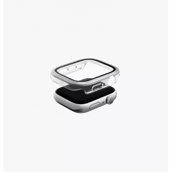 UNIQ Voute védőtok edzett üveggel Apple Watch Series 10/11 46mm-hez, ezüst