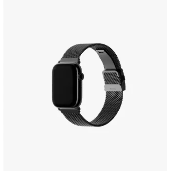 UNIQ Dante Pro nemesacél Milanese Loop szíj Apple Watch 40/41/42mm-hez – grafit fekete