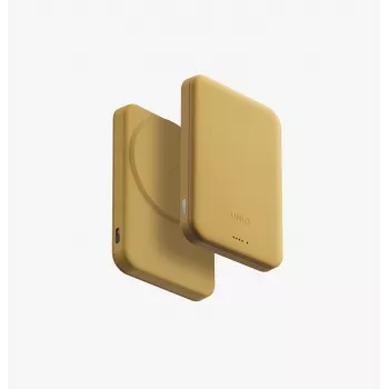 UNIQ Lyden Lexa mágneses power bank 5000mAh PD USB-C MagSafe, sárga