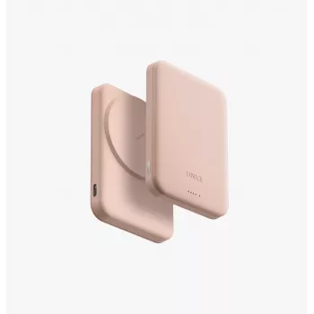 UNIQ Lyden Lexa mágneses power bank 5000mAh PD USB-C MagSafe, rózsaszín