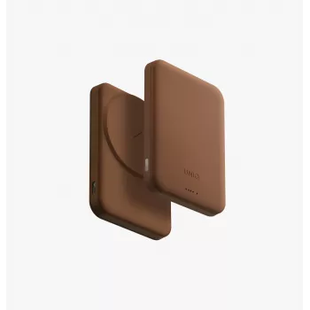 UNIQ Lyden Lexa mágneses power bank 5000mAh PD USB-C MagSafe, karamell
