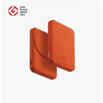 UNIQ Lyden Lexa mágneses power bank 5000mAh PD USB-C MagSafe, karamell