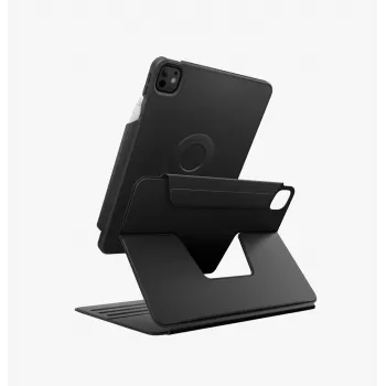 UNIQ Rovus Snapmount mágneses 360 fokban forgó, levehető tok iPad Pro 13 M4 2024 / M5 2025 készülékhez, fekete