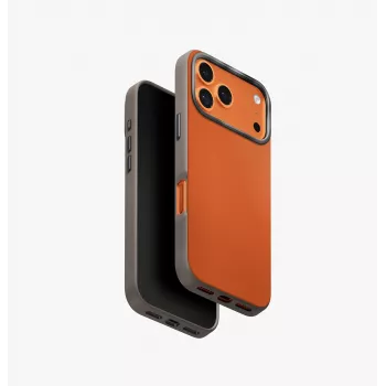 UNIQ Lyden DS tok iPhone 17 Pro-hoz MagClick töltéssel, narancssárga/szürke